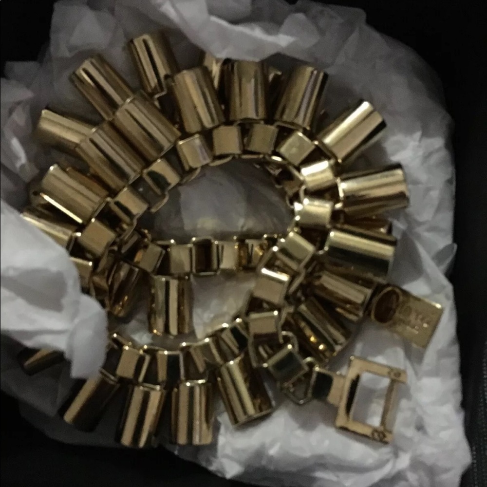 💗 FIRM Price 💖 RARE MAWI Vintage London Tube Chunky Necklace Olivia Palermo - Picture 7 of 9